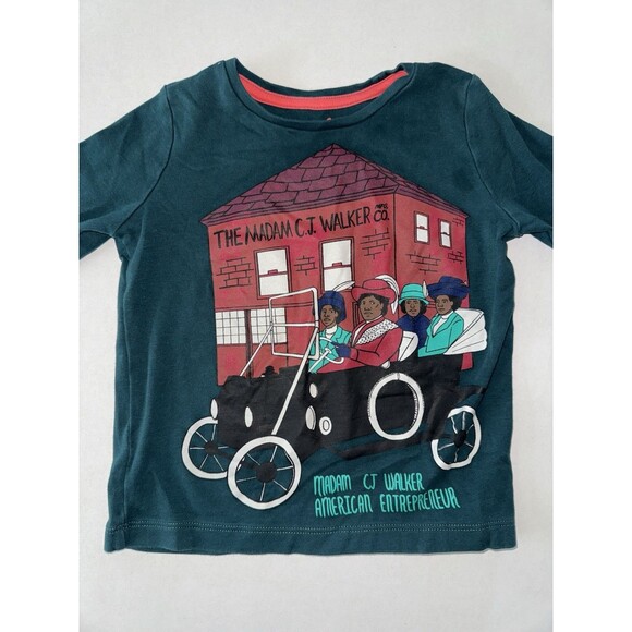 Piccolina Kids Trailblazer Madam CJ Walker Long Sleeve T-Shirt 2T - Picture 2 of 8